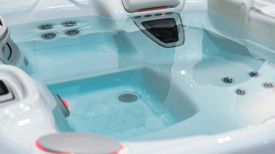 Clear, balanced spa water