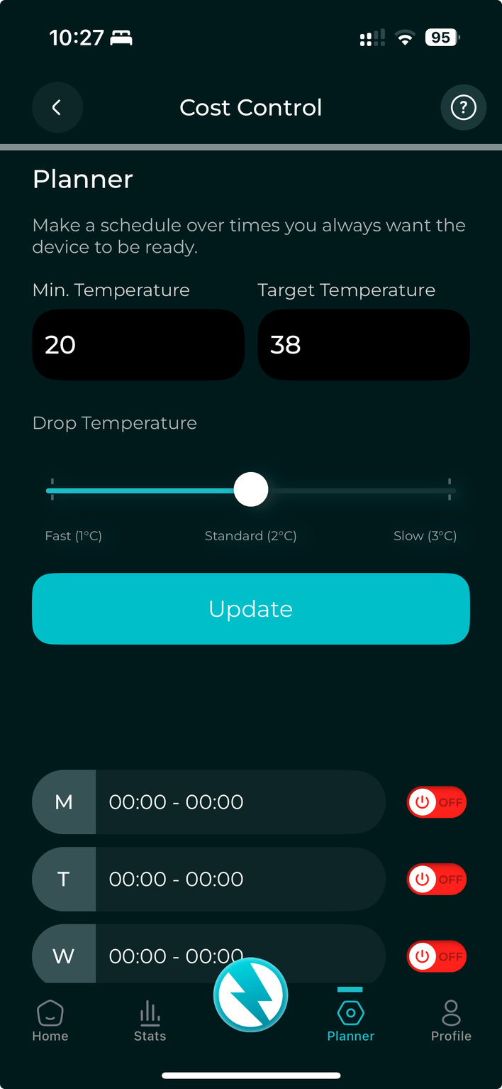 Planner Dynamic settings