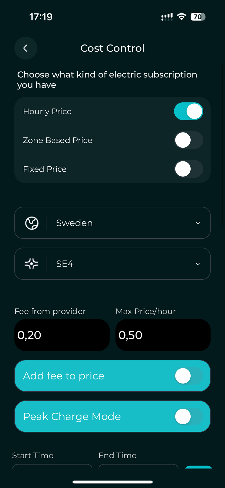 Cost Control, choosing electricity subscription type